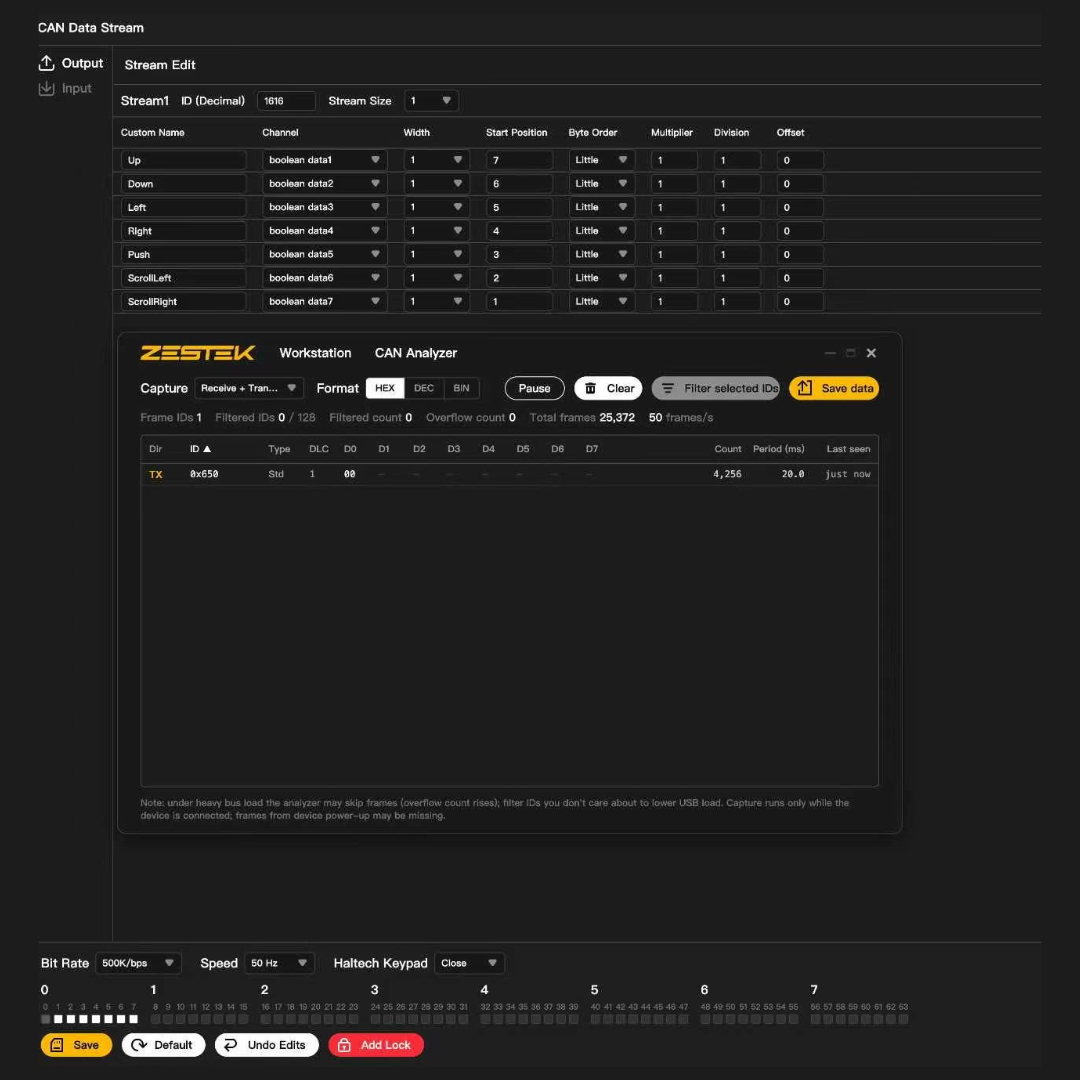 Zestek Racing SCX-Pro Button Control Panel (Standalone ECU only)